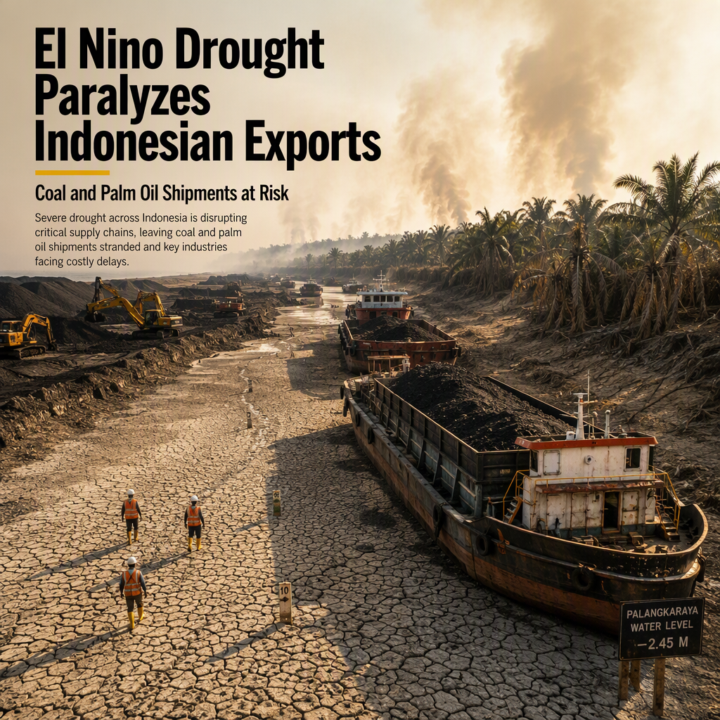El Nino-Induced Drought Disrupts Indonesian Coal and Palm Oil Shipments, Raising Price Risks