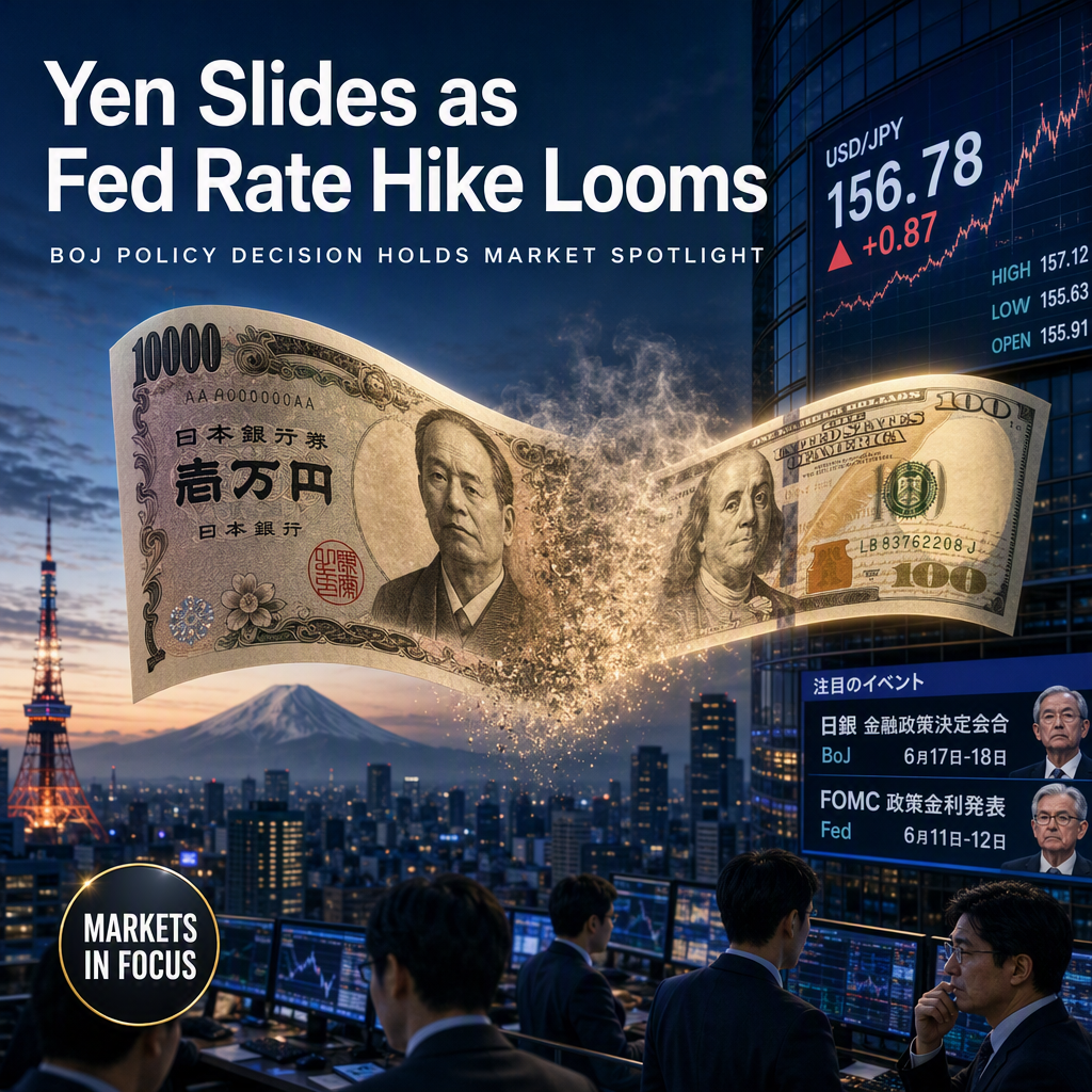Japanese Yen Weakens as Fed Rate Hike Expectations Rise; BoJ Policy in Focus