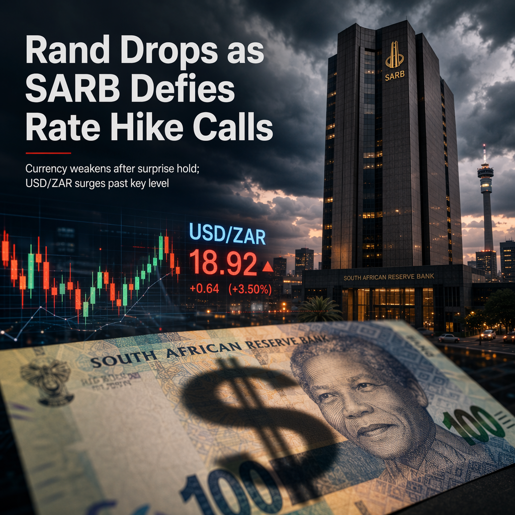 South African Rand Weakens as SARB Surprises Markets by Holding Rates Steady