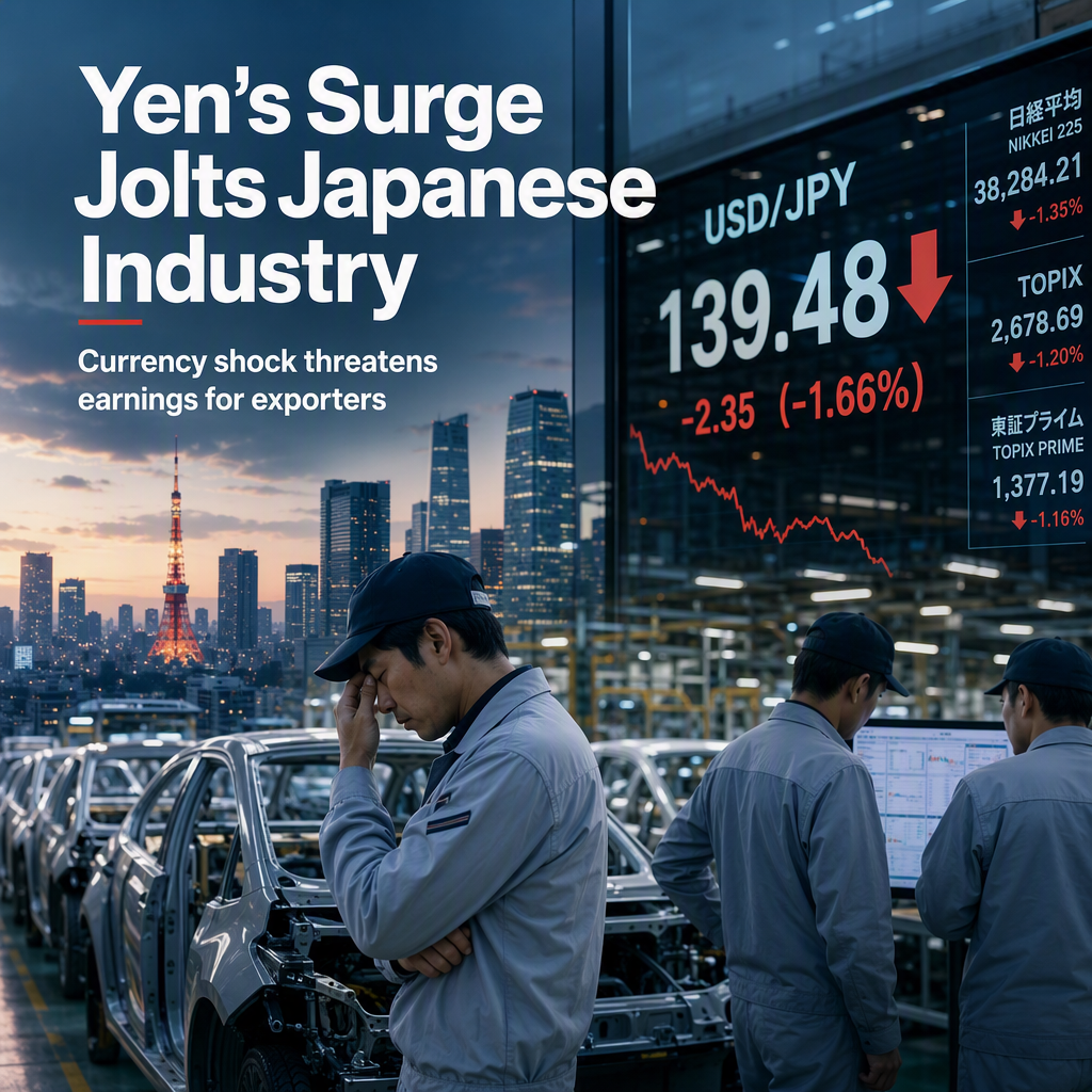 Yen's Sharp Appreciation Surprises Japanese Manufacturers, Raising Earnings Concerns