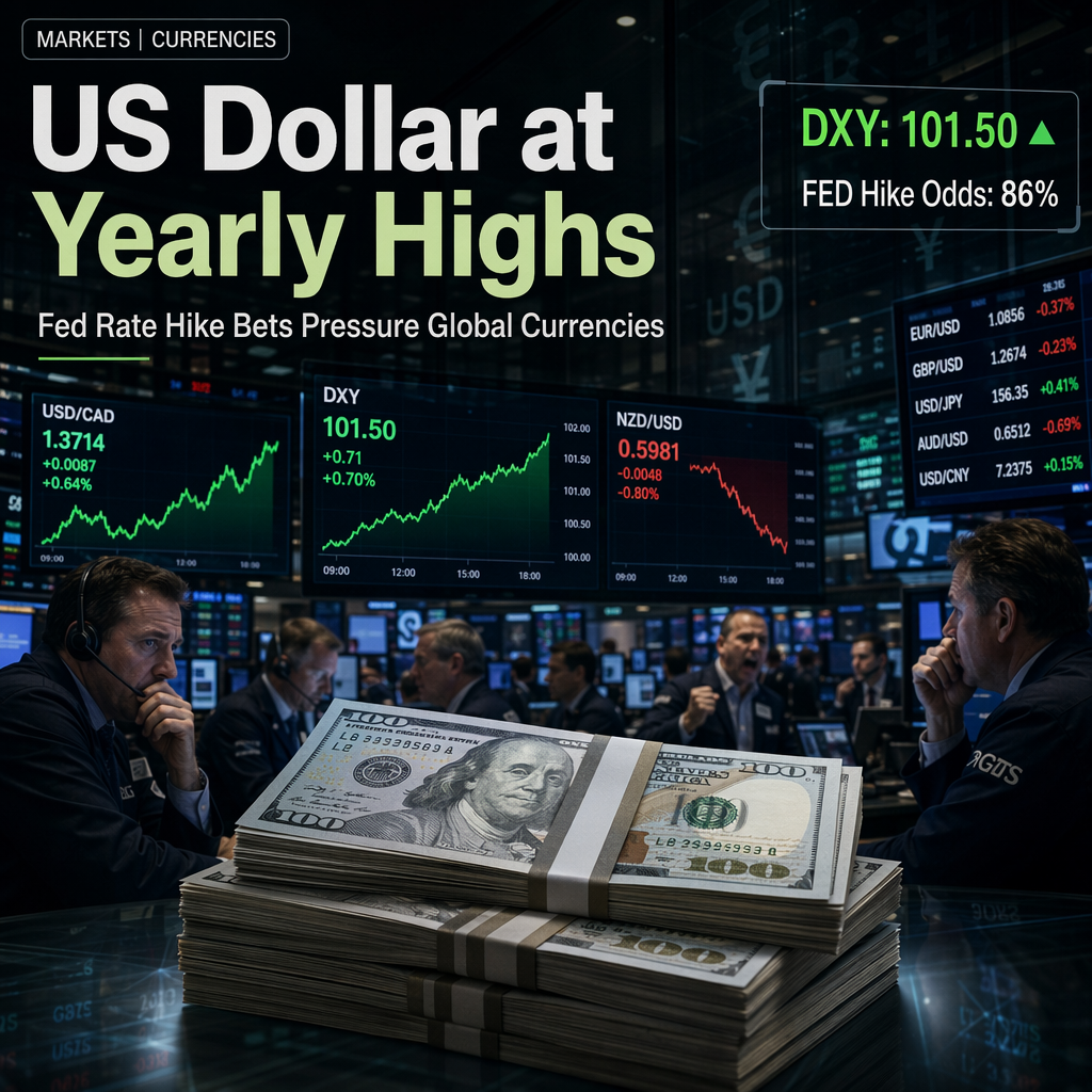 US Dollar Surges to Over-Year Highs as Fed Rate Hike Bets Intensify, Pressuring Major Currencies