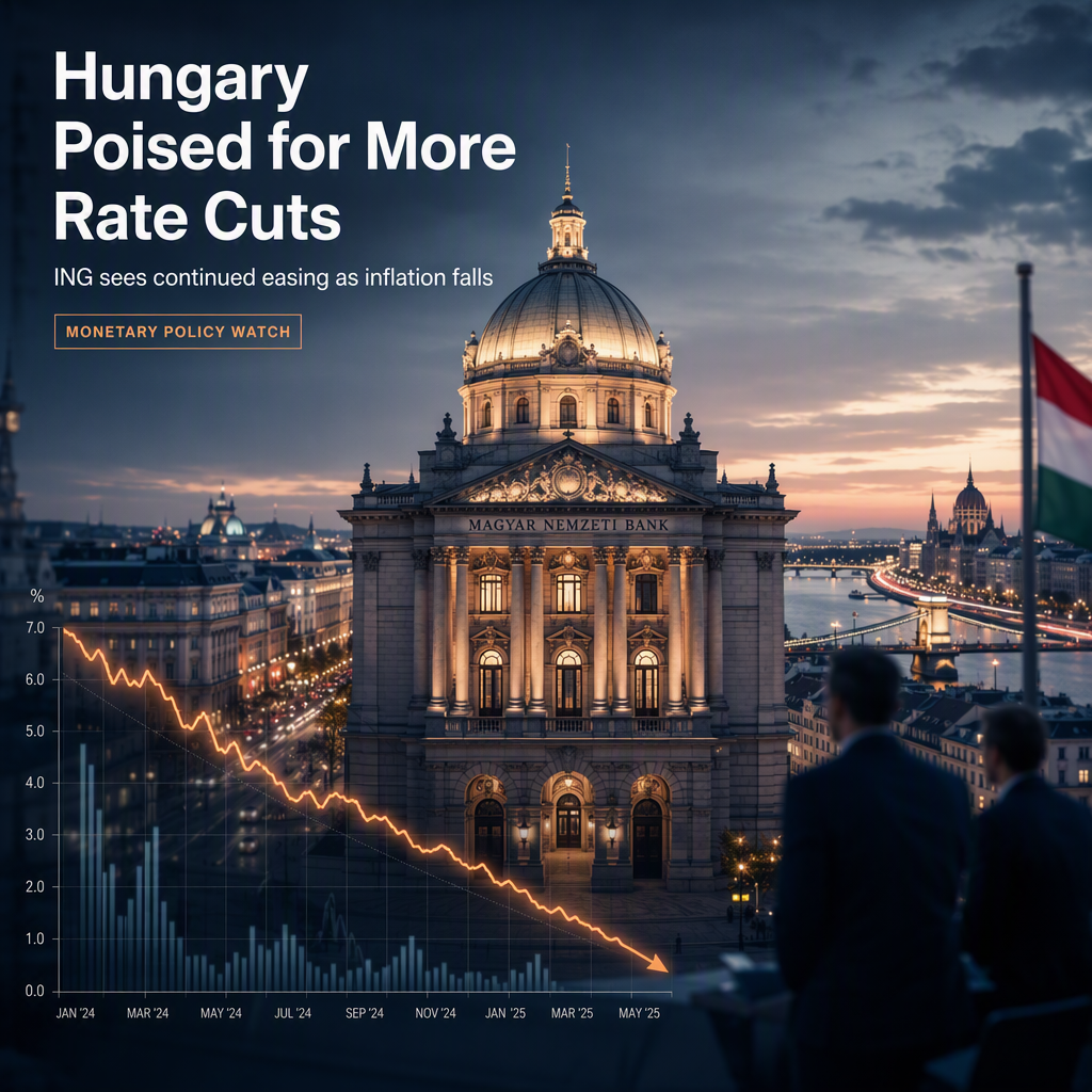 ING Expects Hungarian Central Bank to Extend Rate Cuts Amid Improved Inflation Data