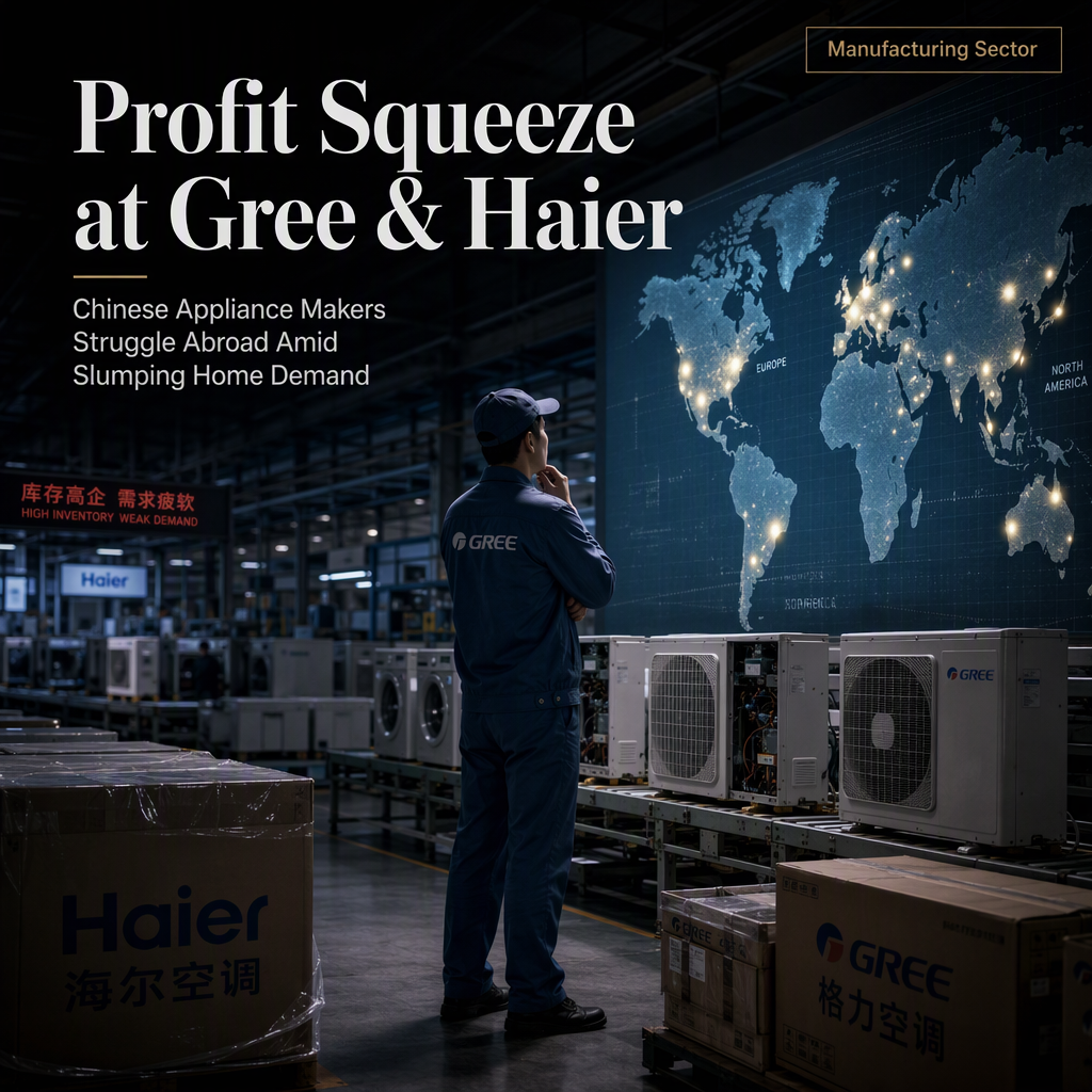 Chinese Appliance Giants Gree and Haier Report Profit Declines Amid Overseas Expansion Challenges