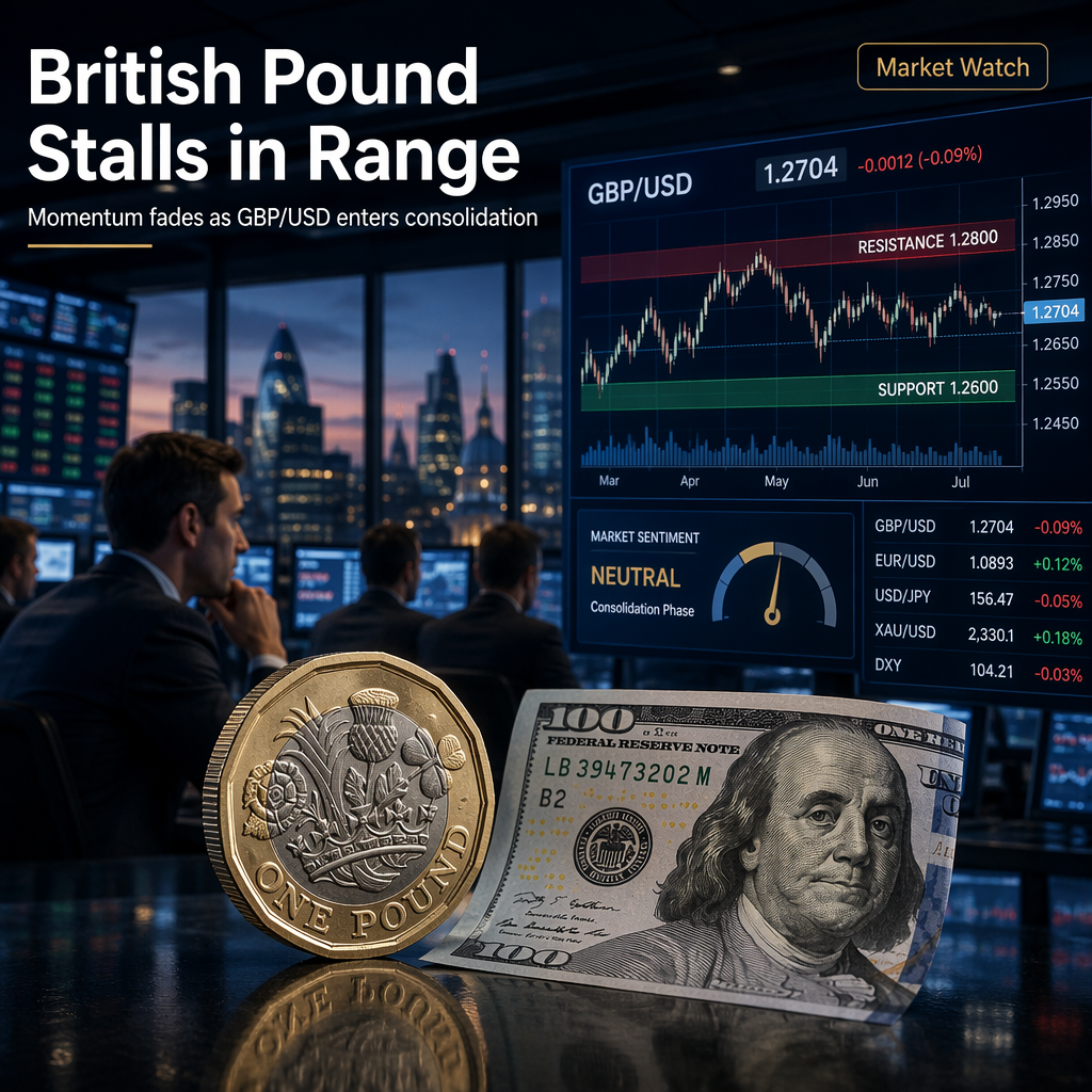 British Pound Enters Range-Bound Phase Against US Dollar After Losing Upward Momentum