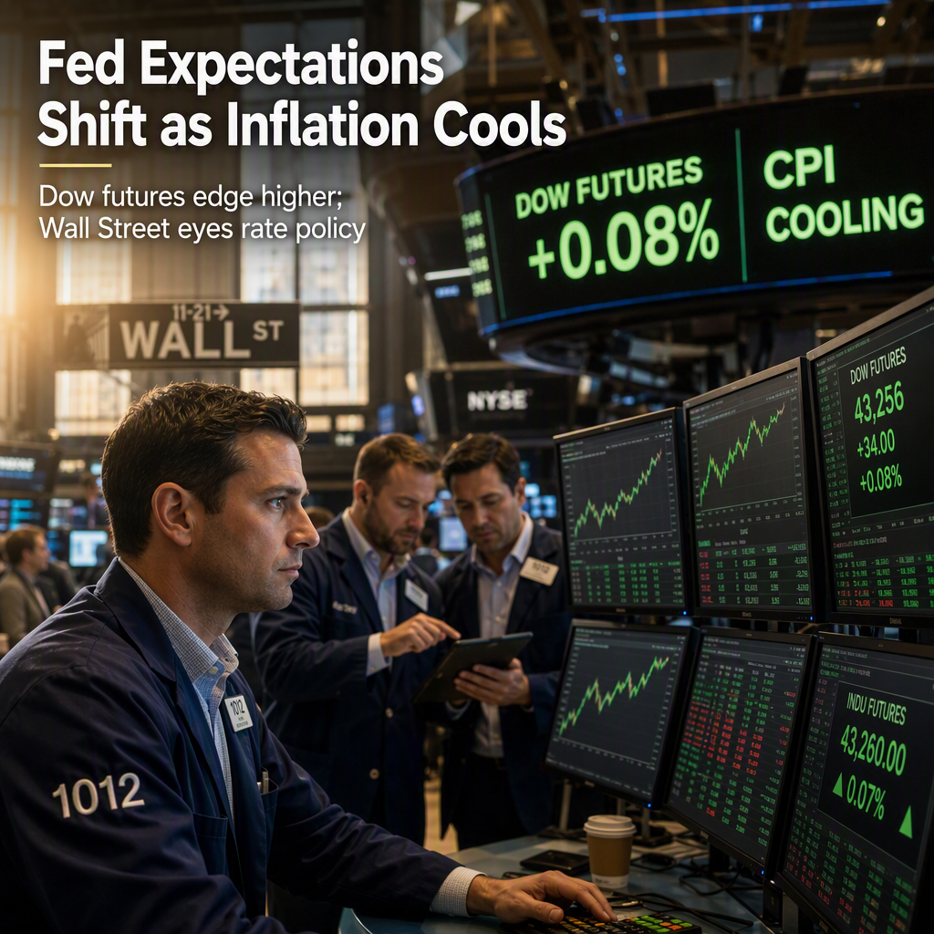 Dow Jones Futures Edge Higher as Cooling Inflation Tempers Fed Rate Hike Expectations