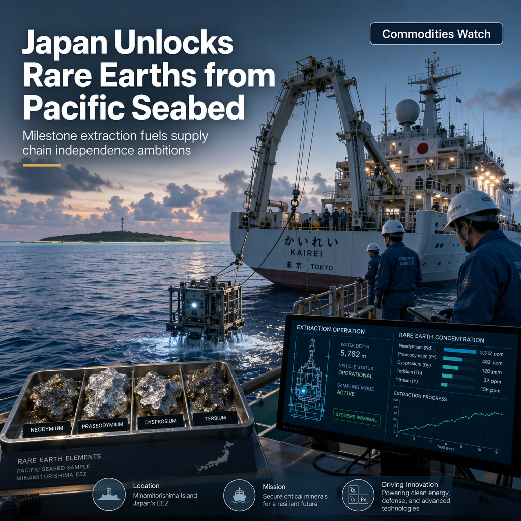 Japan Successfully Extracts Rare Earths from Pacific Seabed, Eyes Supply Chain Independence