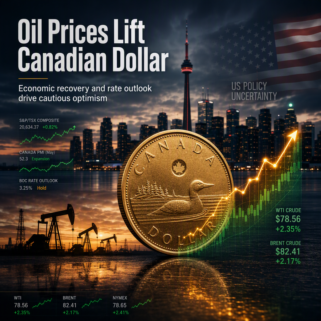 Canadian Dollar Gains Support from Oil Prices Amid Fragile Economic Recovery and Shifting Rate Expectations