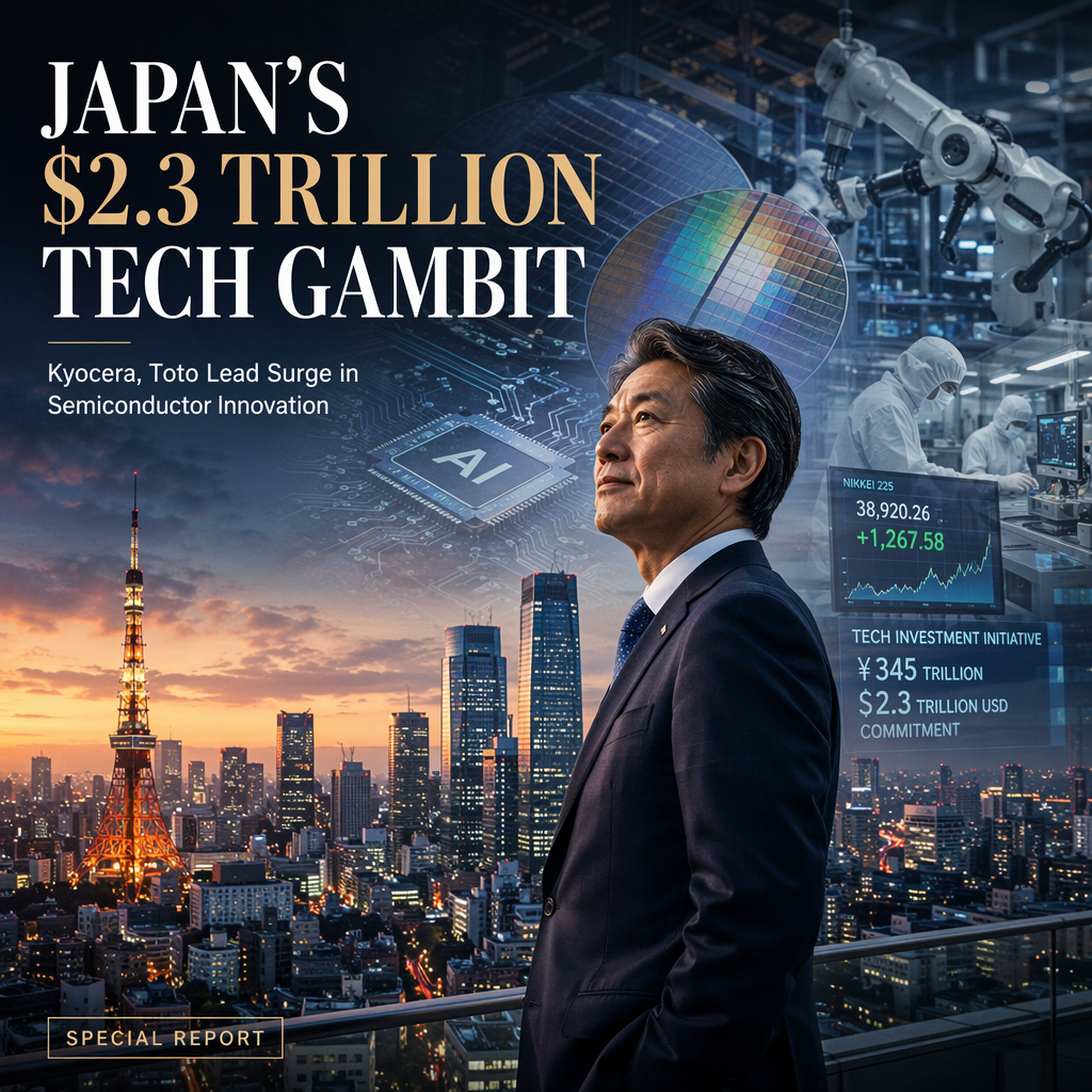 Japan Unveils $2.3 Trillion Tech Investment Drive as Kyocera and Toto Boost Semiconductor Bets
