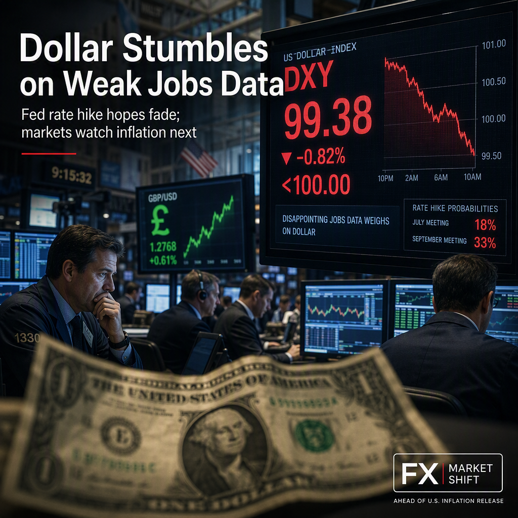 US Dollar Weakens After Disappointing Jobs Data, Fed Rate Hike Bets Fade