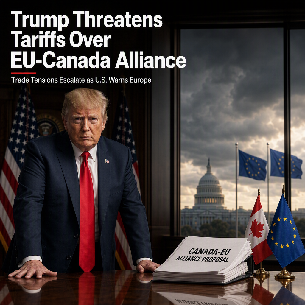 Trump Threatens Heavy Tariffs on Europe Over Proposed Canada-EU Associate Membership