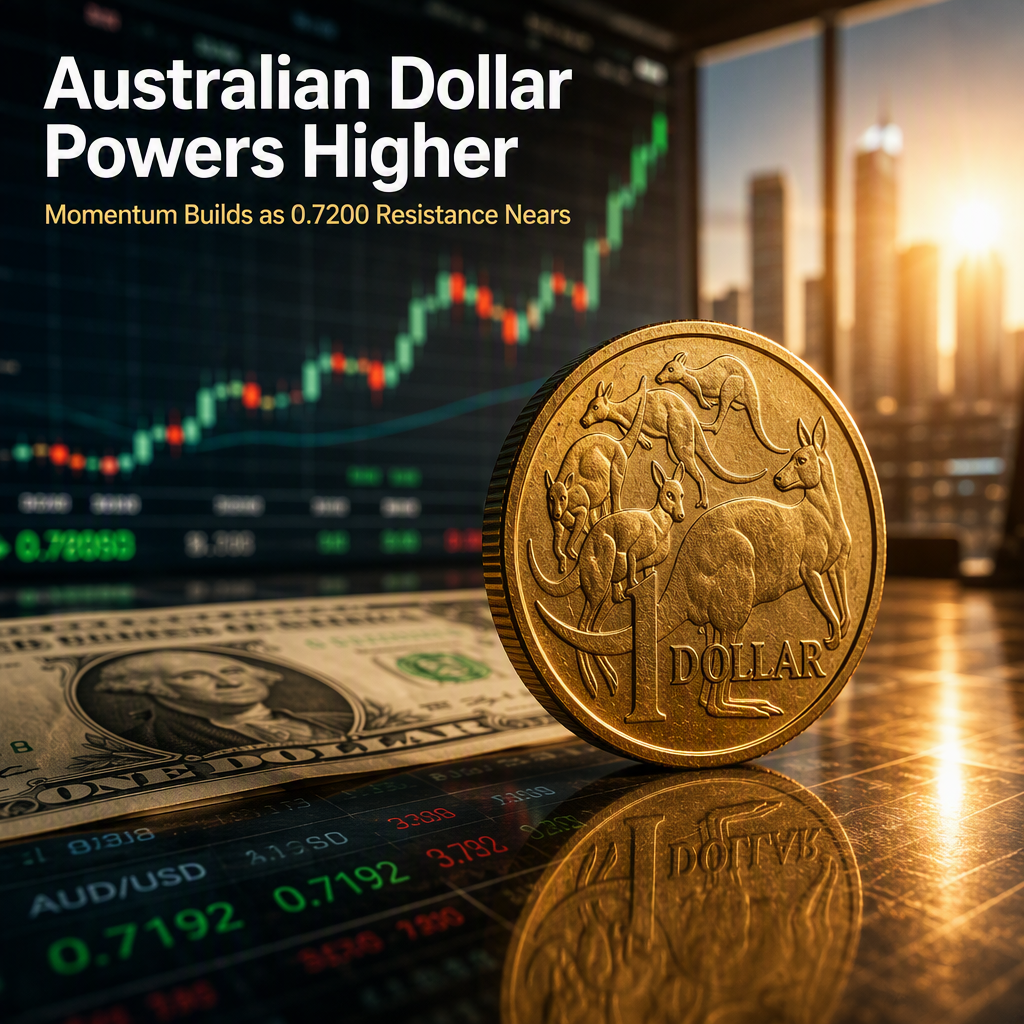 Australian Dollar Surges Toward 0.7200 Amid Persistent Upward Momentum, Says UOB