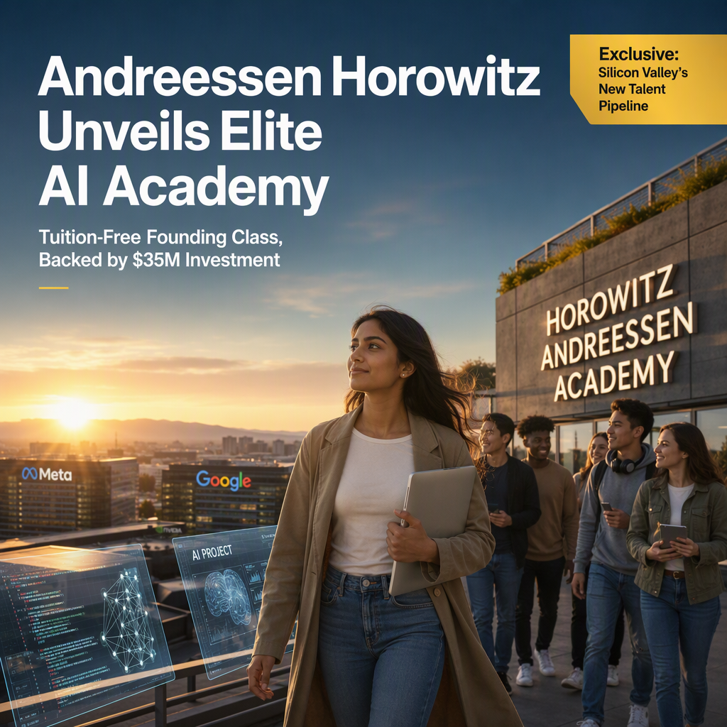 Andreessen Horowitz Launches Tuition-Free AI Academy Backed by $35 Million Investment