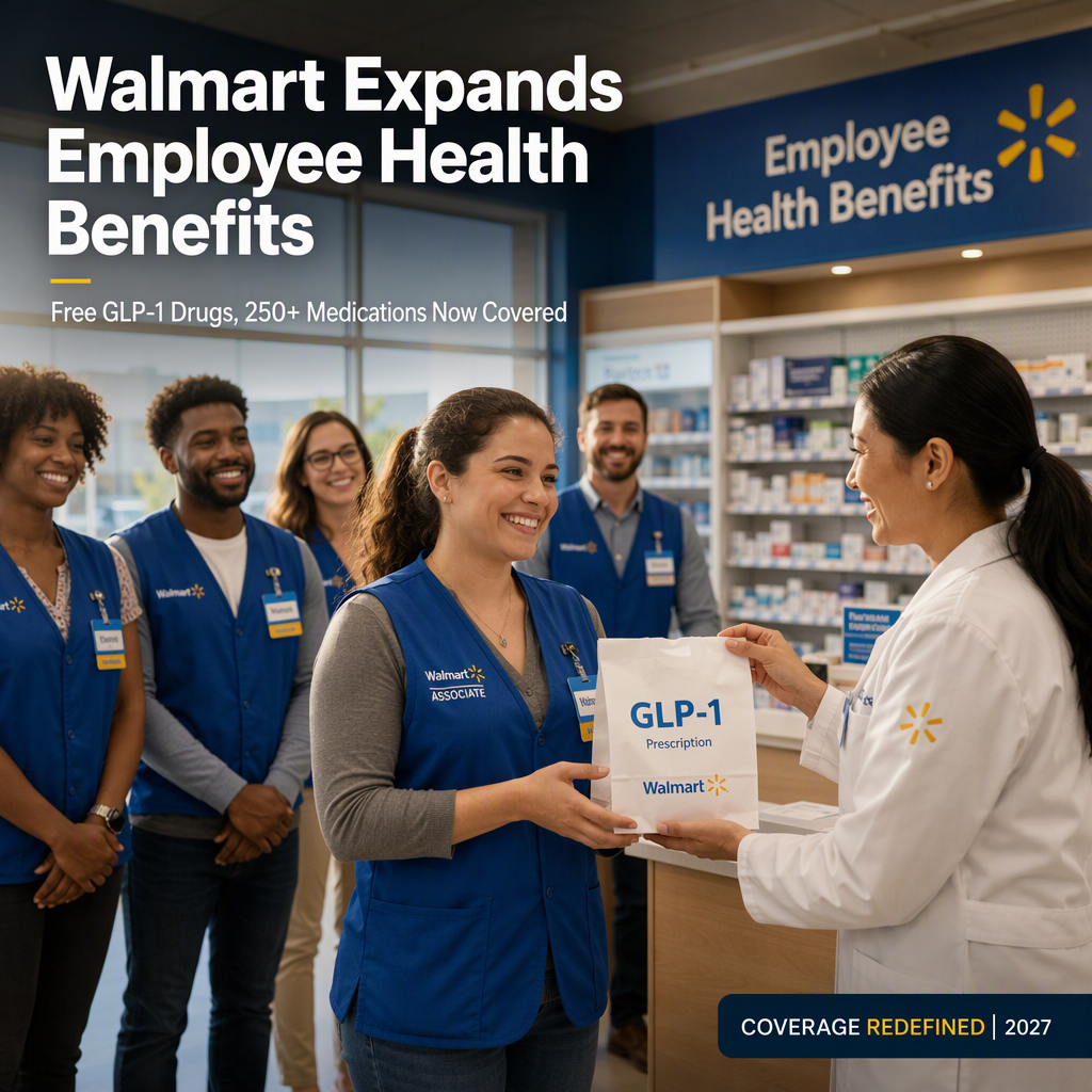 Walmart Expands Employee Health Benefits, Offering Free GLP-1 Drugs and Over 250 Medications