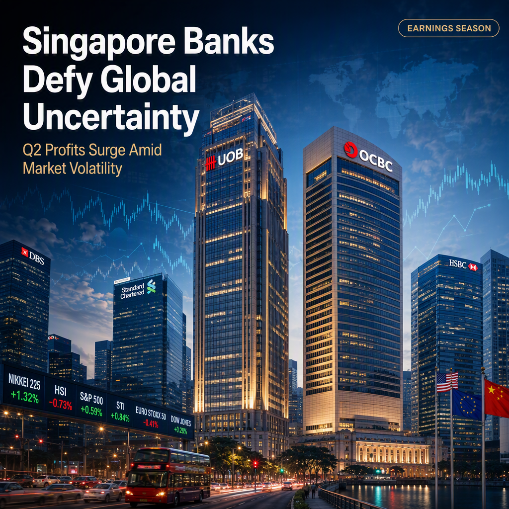 Singapore's Largest Banks Post Robust Q2 Profits Amid Global Interest Rate Uncertainty