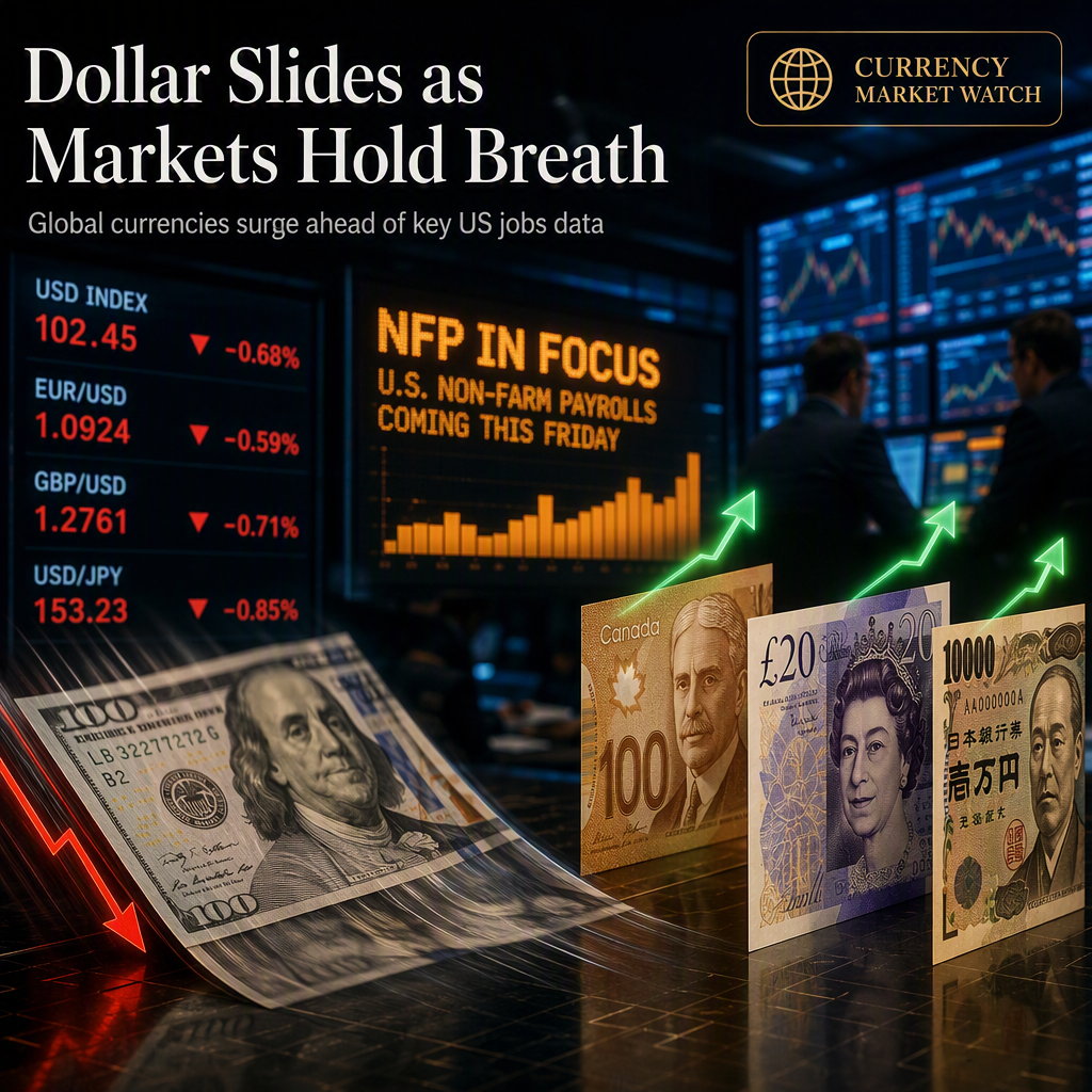 US Dollar Weakens Across Majors as Markets Await Key US Jobs Data