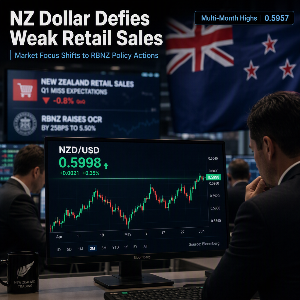 New Zealand Dollar Holds Near Multi-Month Highs Despite Weak Retail Sales Data