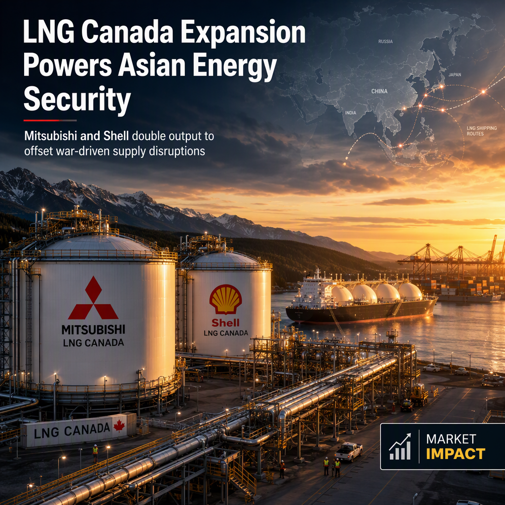 Mitsubishi and Shell to Double LNG Canada Output Amid Asian Supply Disruptions
