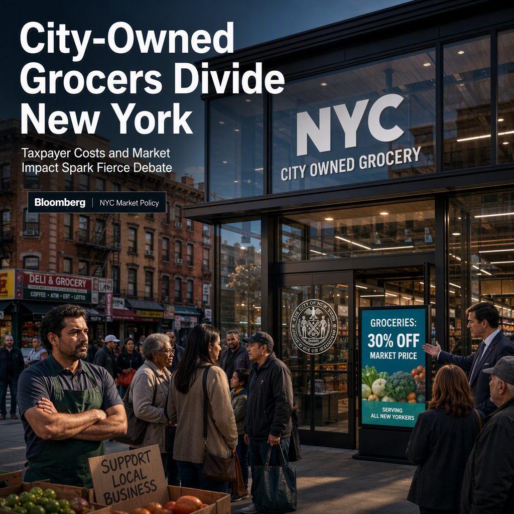 NYC's City-Owned Grocery Store Plan Sparks Debate Over Taxpayer Costs and Market Impact