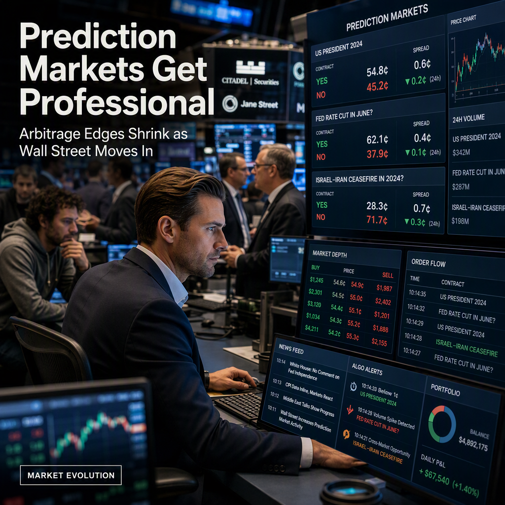 Prediction Markets See Rising Professionalization, Squeezing Arbitrage Opportunities