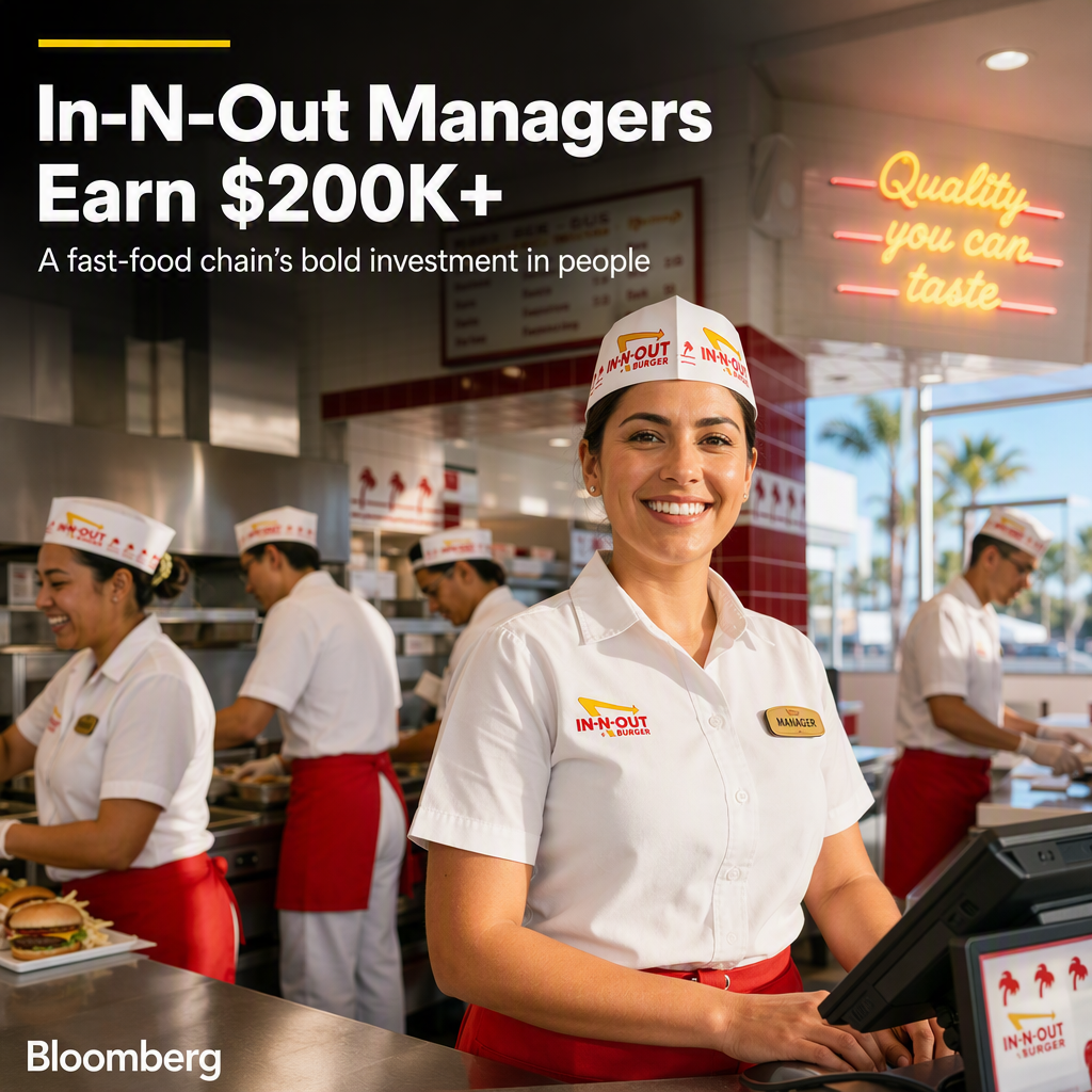 In-N-Out Burger Managers Earn Over $200,000 Annually, Reflecting Company’s Commitment to Workforce Investment