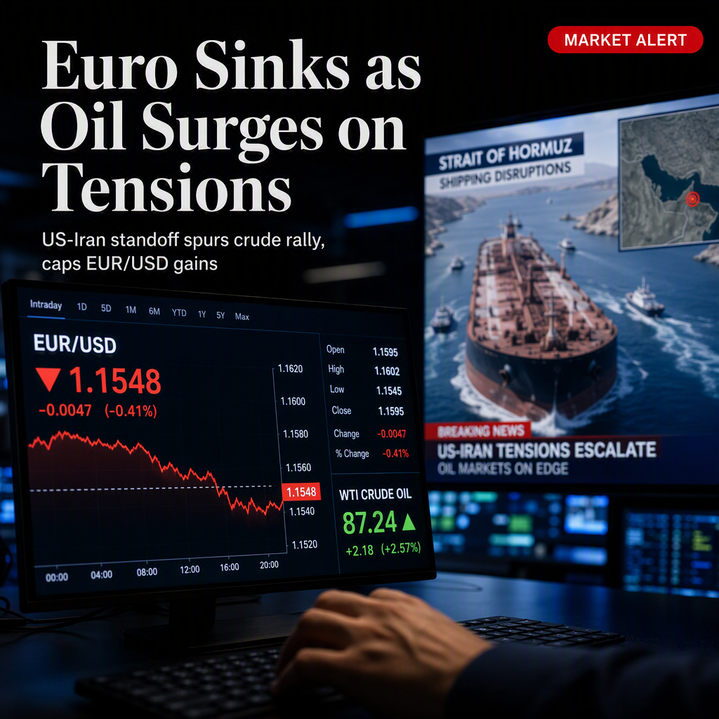 Euro Retreats Below 1.1550 as US-Iran Tensions Drive Oil Higher and Cap EUR/USD Gains