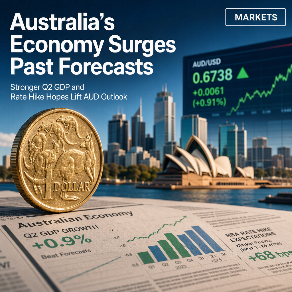 Australian Dollar Supported by Strong Q2 GDP and Rising RBA Rate Hike Expectations