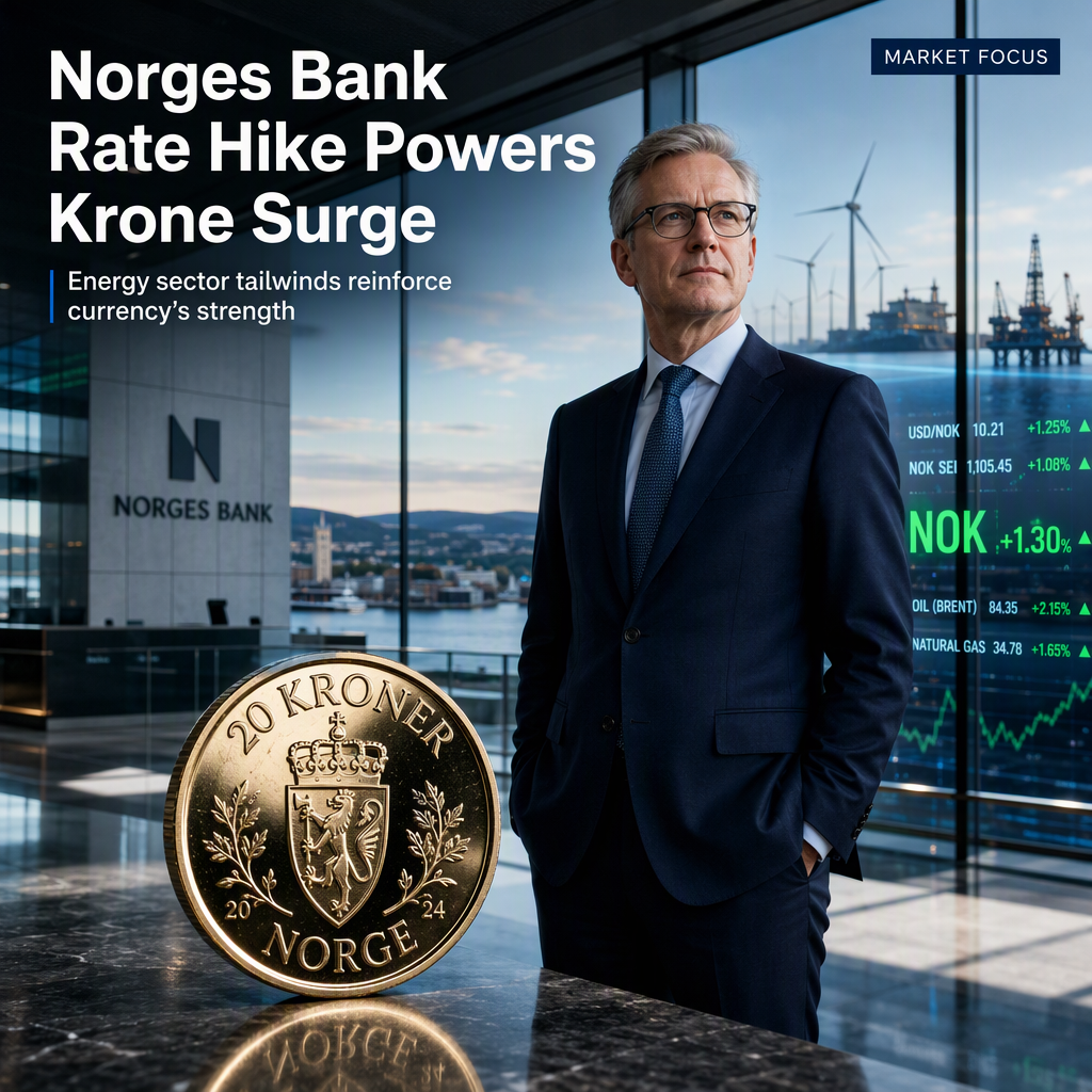 Norges Bank's Hawkish Rate Hike Boosts Norwegian Krone Amid Energy Tailwinds