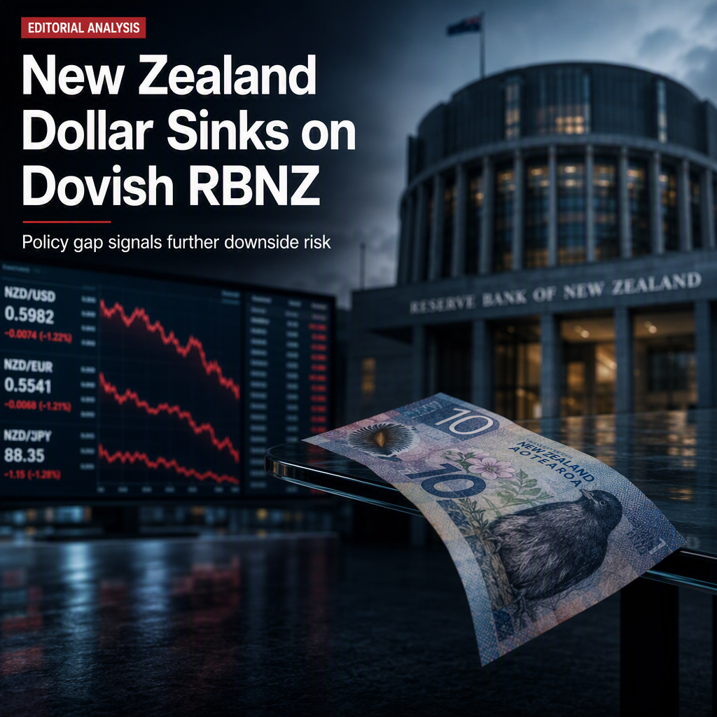 New Zealand Dollar Falls as RBNZ Delivers Dovish Rate Hike, Signals Limited Further Tightening