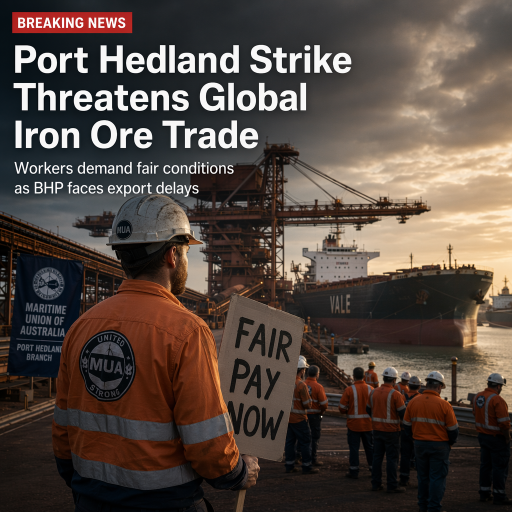 Australian Port Hedland Workers Threaten Strike, Potentially Disrupting Global Iron Ore Exports