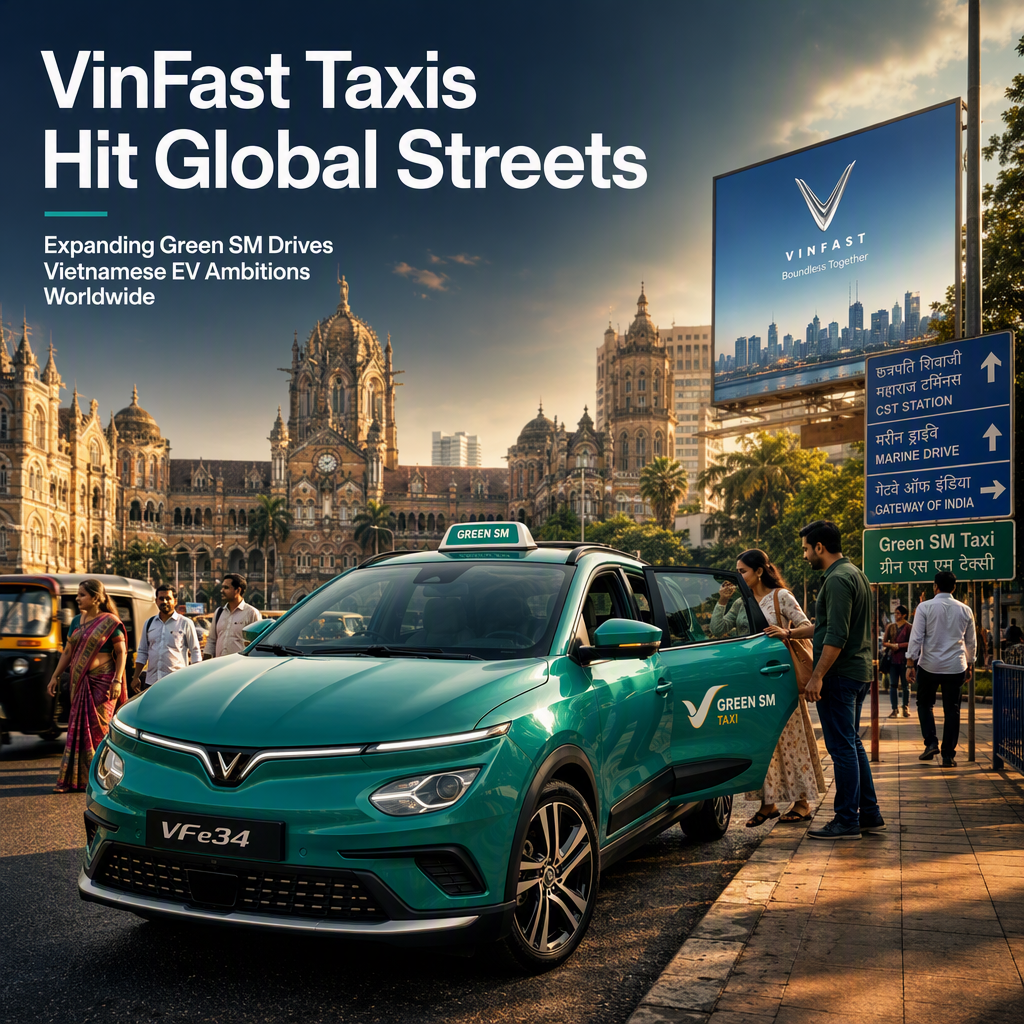 Vingroup's Green SM Expands EV Taxi Service to Boost VinFast's Global Sales Ambitions