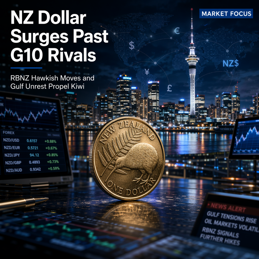 New Zealand Dollar Outperforms G10 Peers Amid RBNZ Hawkishness and Gulf Tensions, Says ING