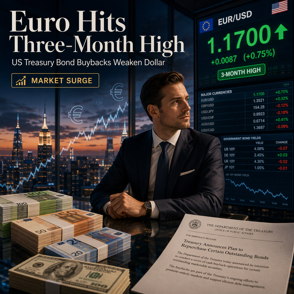 Euro Surges to Three-Month Highs as US Treasury Bond Buyback Plan Weakens Dollar