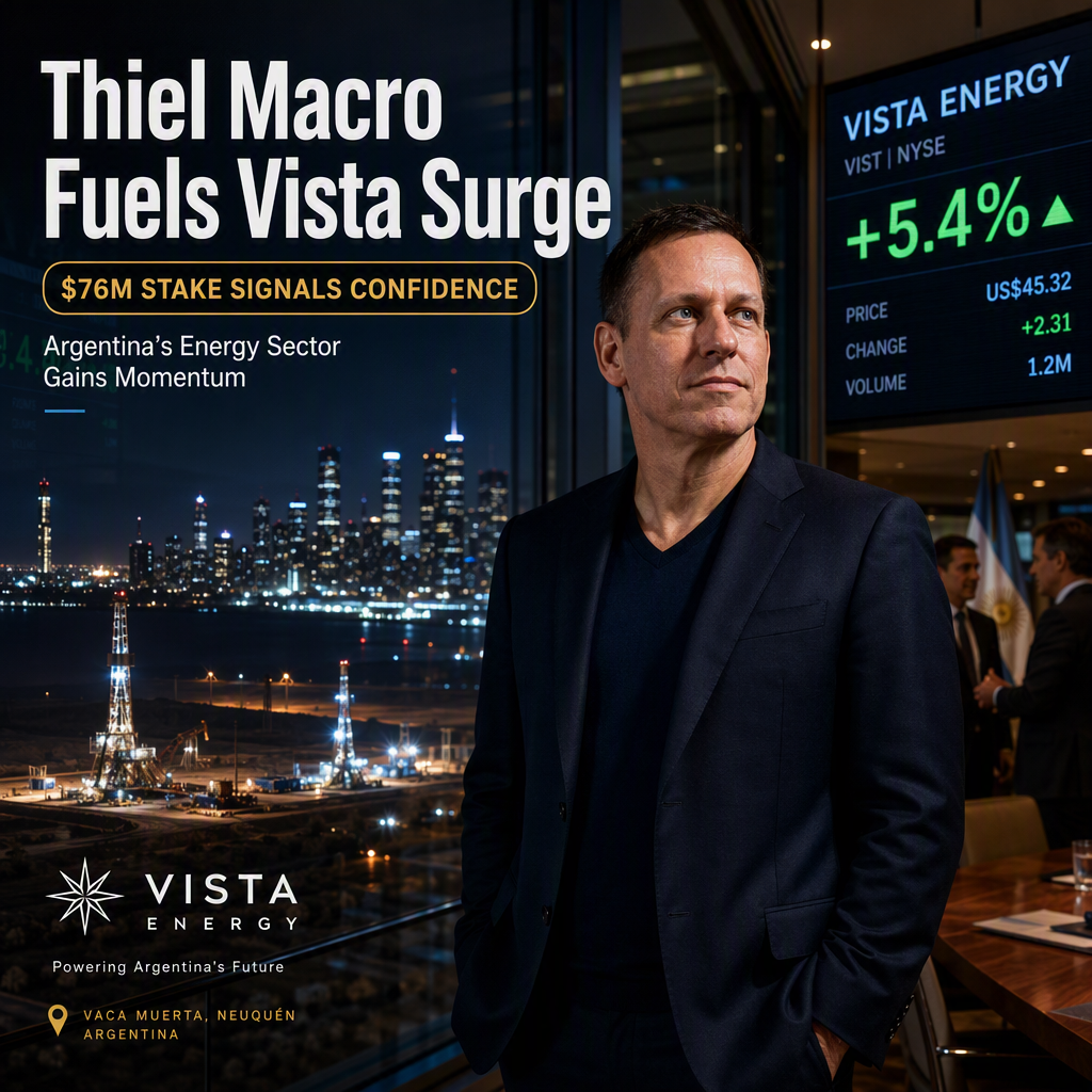Vista Energy Shares Surge After Peter Thiel's Hedge Fund Reveals $76 Million Stake