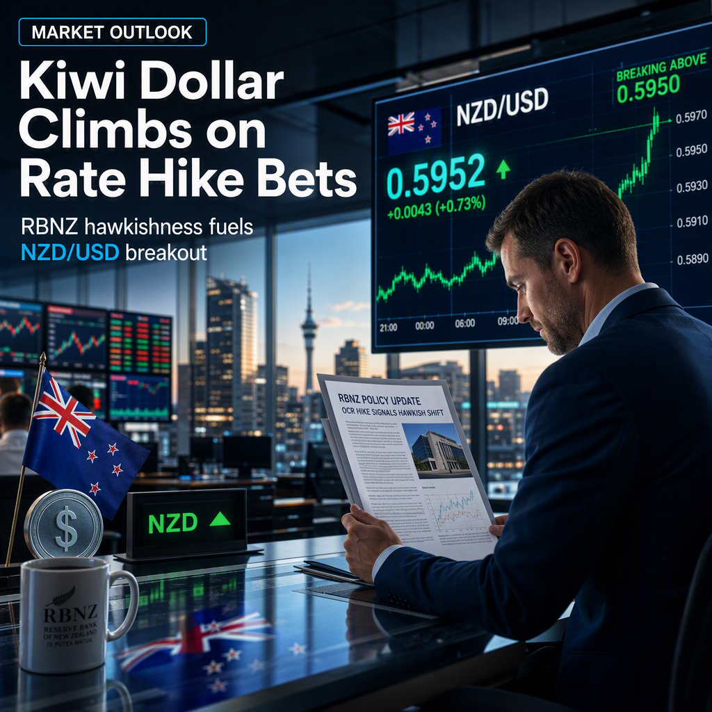 NZD/USD Rises Above 0.5950 as RBNZ Hawkishness Fuels Rate Hike Expectations