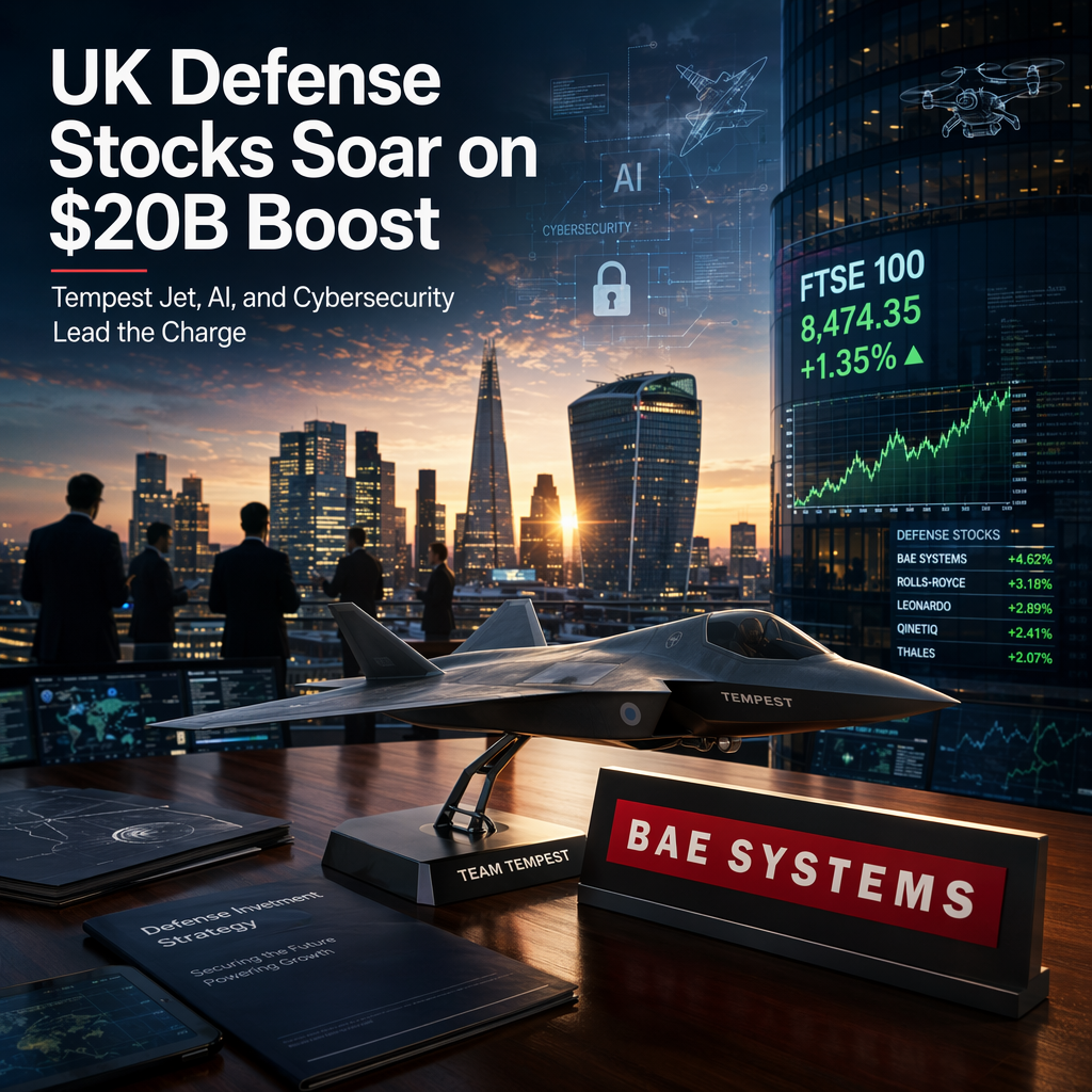 UK Defense Stocks Surge as Government Unveils Nearly $20 Billion Spending Boost
