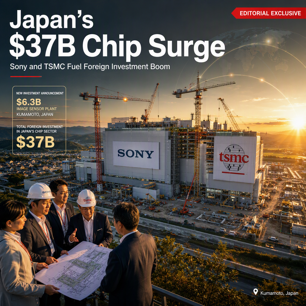 Sony and TSMC Announce $6.3 Billion Image Sensor Plant, Pushing Foreign Investment in Japan's Chip Sector to $37 Billion
