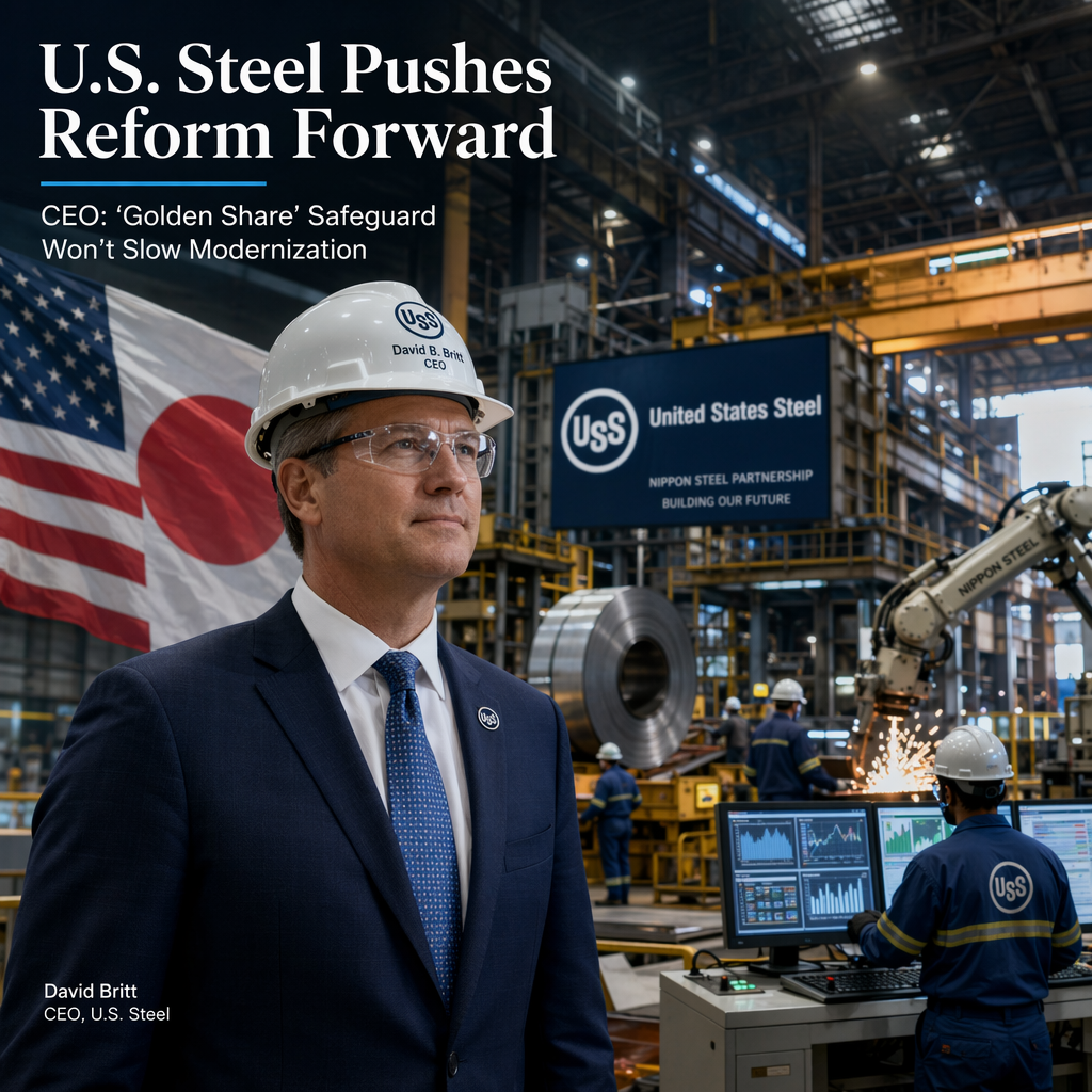 U.S. Steel CEO Affirms Reform Momentum Unhindered by 'Golden Share' After Nippon Steel Acquisition