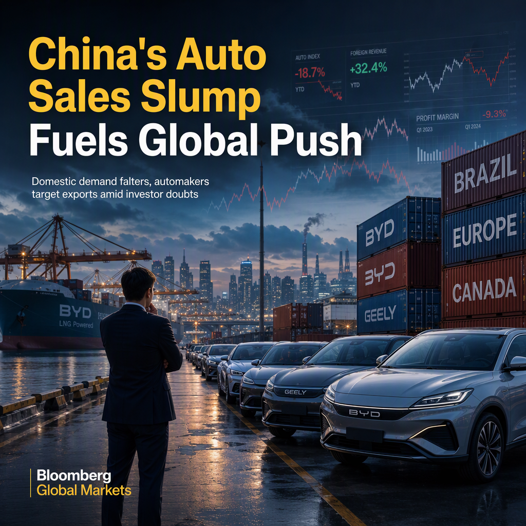 China's Auto Sales Slump Spurs Aggressive Overseas Expansion Amid Investor Skepticism