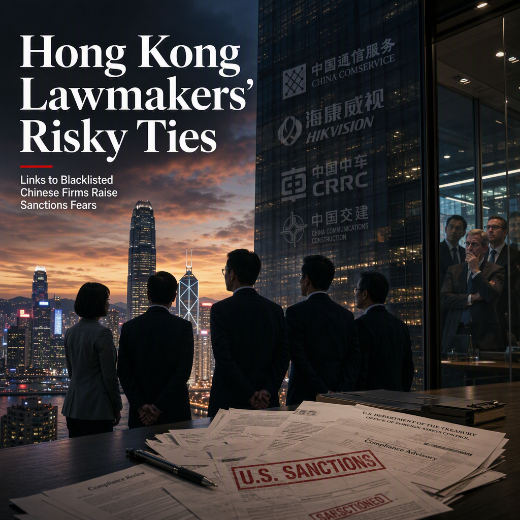 Report Highlights Hong Kong Lawmakers' Growing Ties to US-Blacklisted Chinese Firms, Raising Sanctions Risks