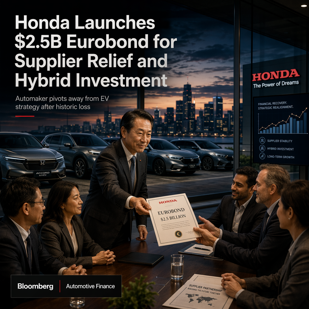 Honda Plans $2.5 Billion Eurobond Issuance to Compensate Parts Makers and Invest in Hybrids