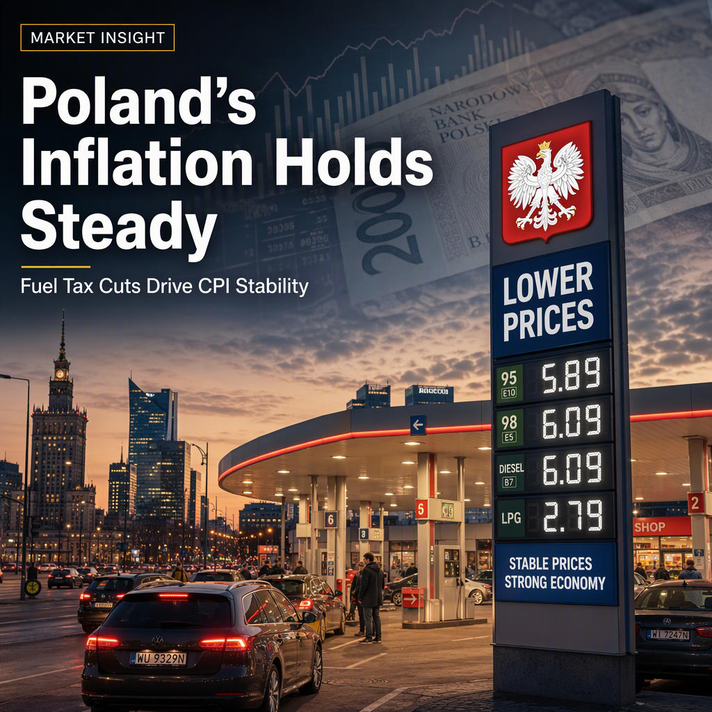 Poland's Inflation Outlook Stabilizes as Fuel Tax Cuts Support Lower CPI