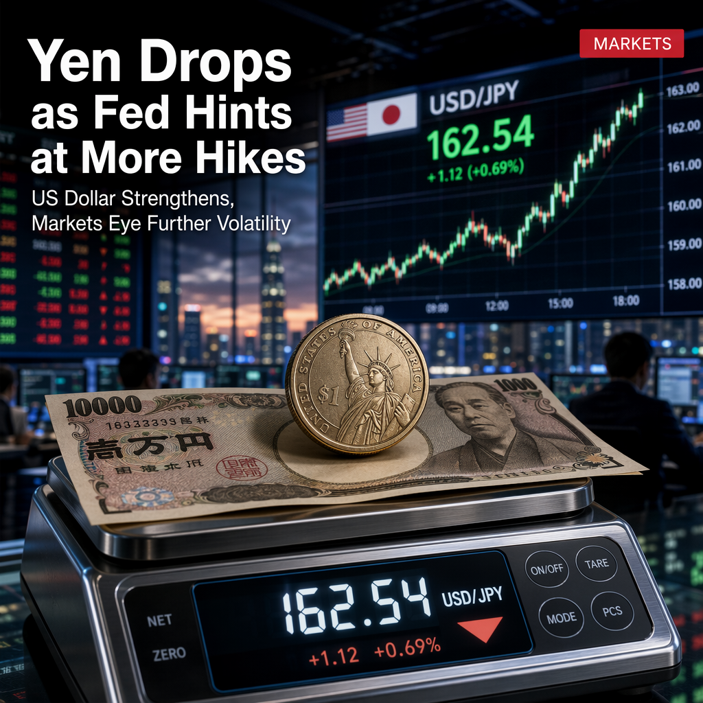 Japanese Yen Slides as Fed Minutes Signal Potential for Further US Rate Hikes