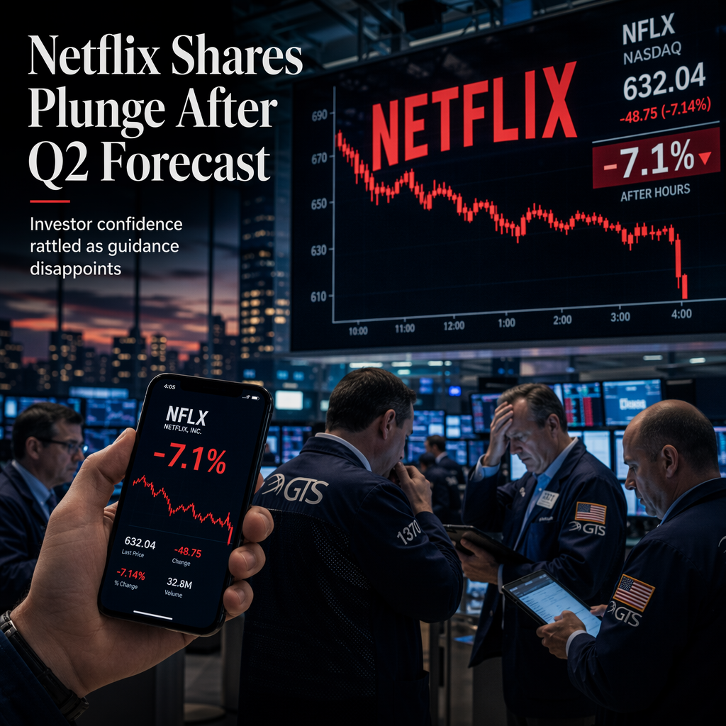 Netflix Shares Drop Over 7% After Q2 2026 Earnings Forecast Disappoints Investors