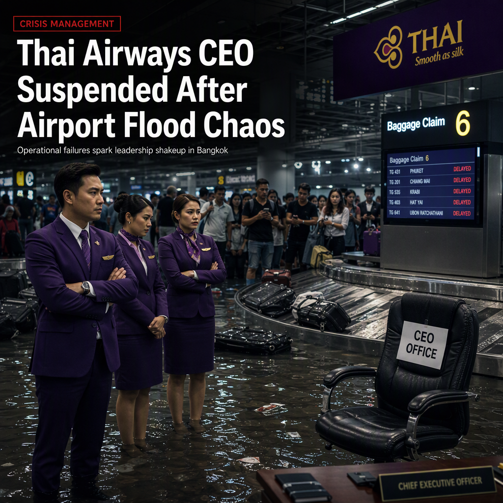 Thai Airways CEO Suspended Amid Operational Chaos at Bangkok Airport Following Flooding