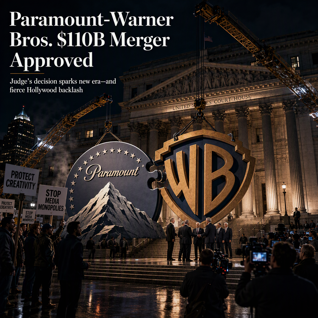 Federal Judge Clears $110 Billion Paramount-Warner Bros. Merger Amid Criticism and New Production Commitments