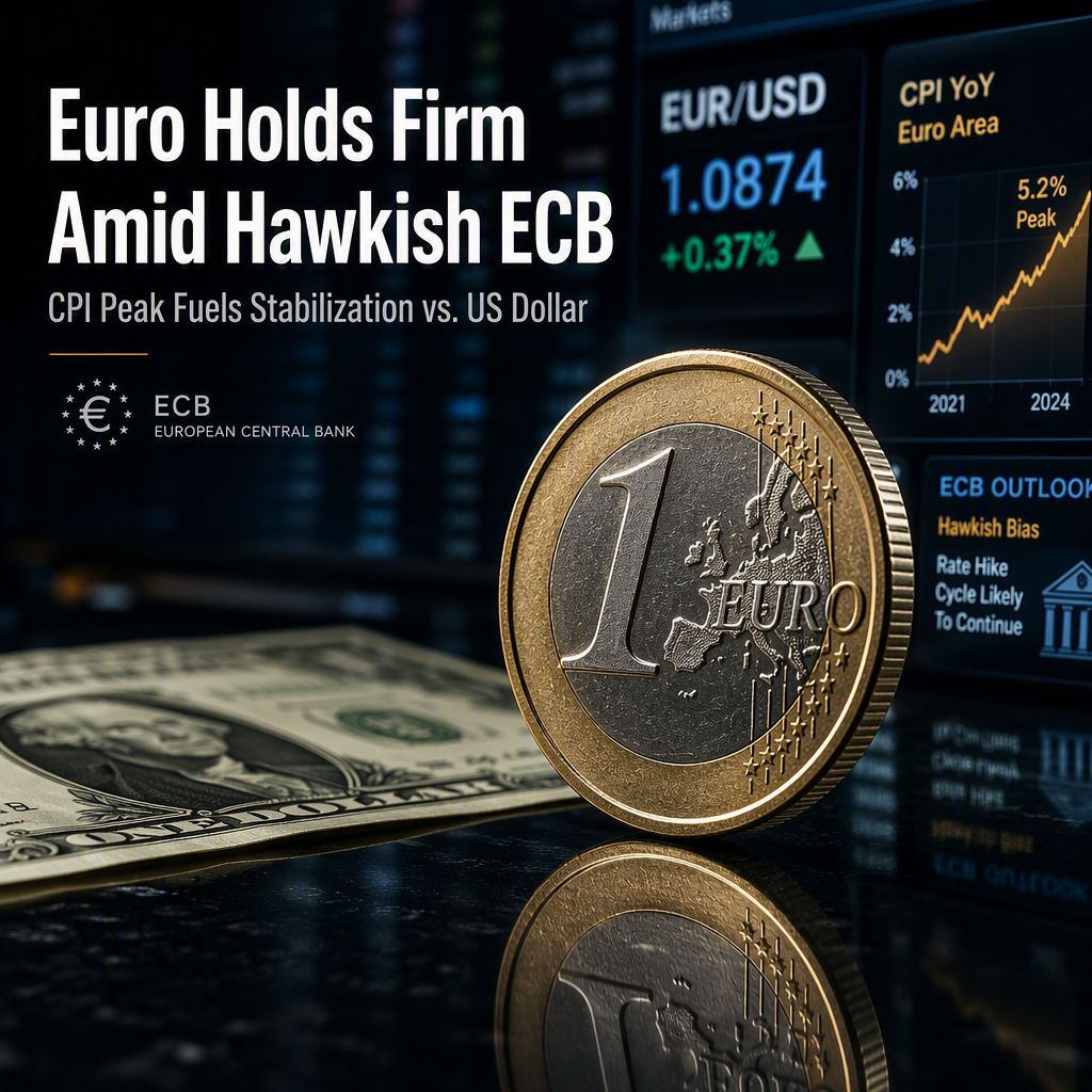 Euro Stabilizes Against US Dollar Amid Hawkish ECB Outlook and CPI Peak
