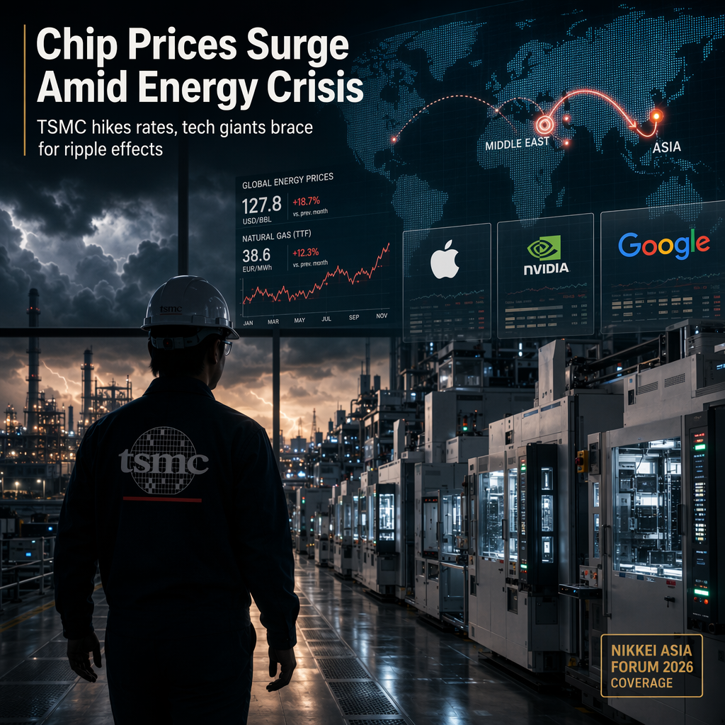 TSMC to Raise Chip Production Prices Amid Persistent Global Energy Shocks, Impacting Tech Giants