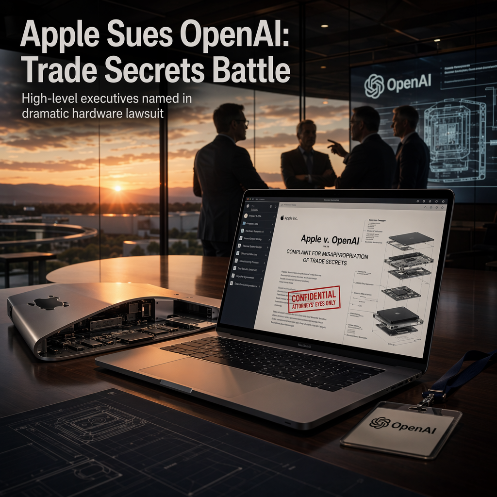Apple Sues OpenAI for Alleged Trade Secret Theft in Hardware Push, Naming Top Executives and Former Employees