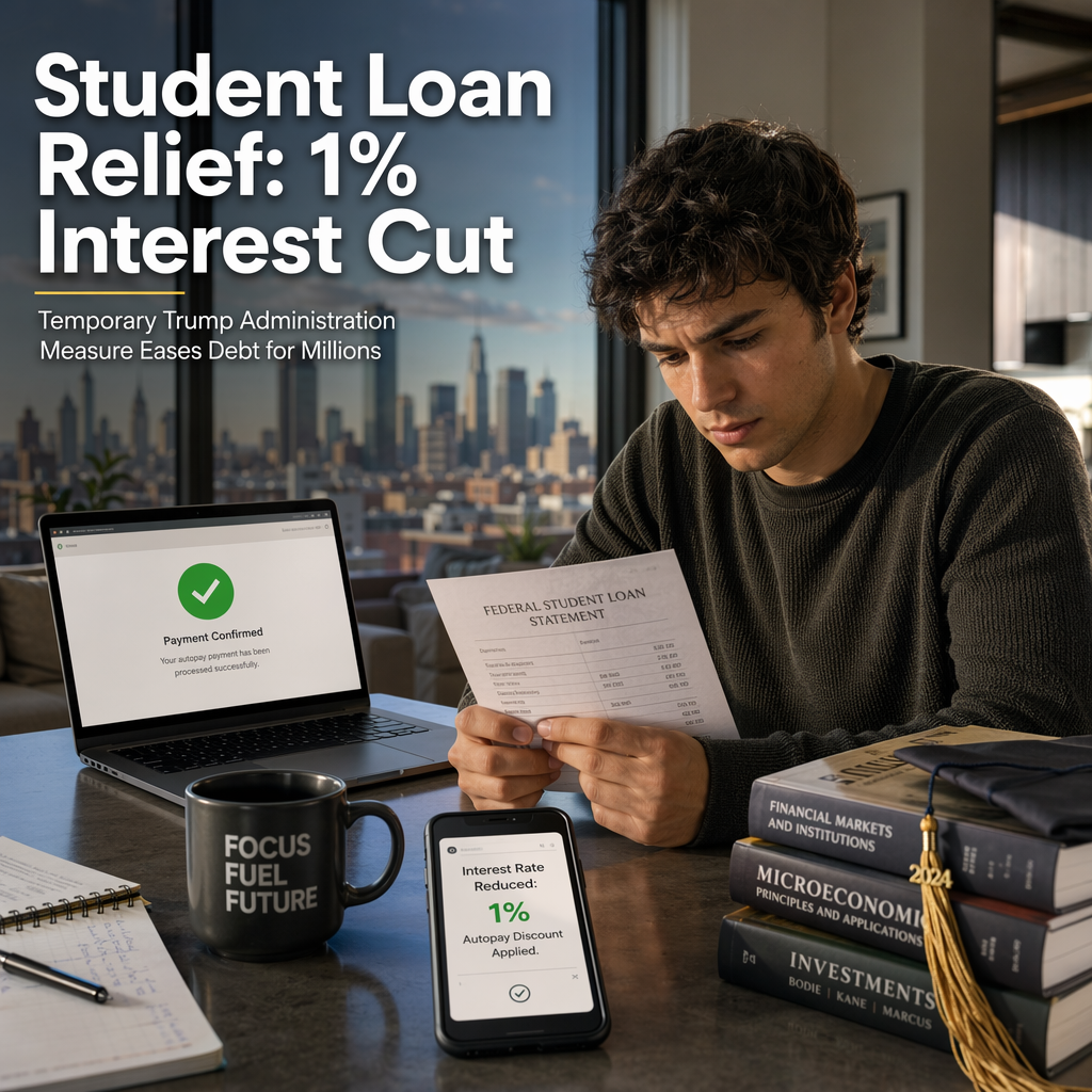 Trump Administration Announces Temporary 1% Interest Rate Cut for Federal Student Loan Borrowers on Autopay