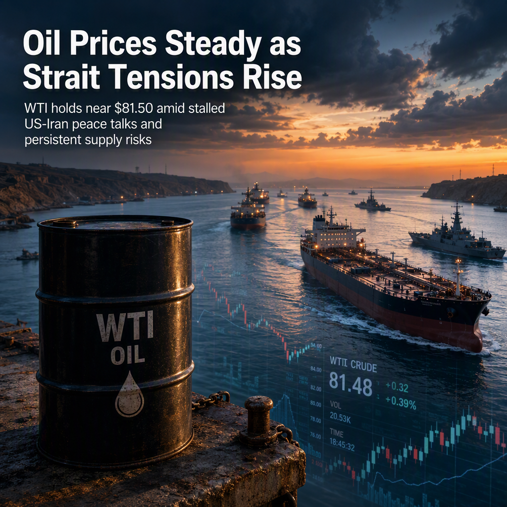 WTI Oil Holds Near $81.50 as US-Iran Peace Talks Stall, Supply Risks Persist